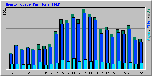 Hourly usage for June 2017