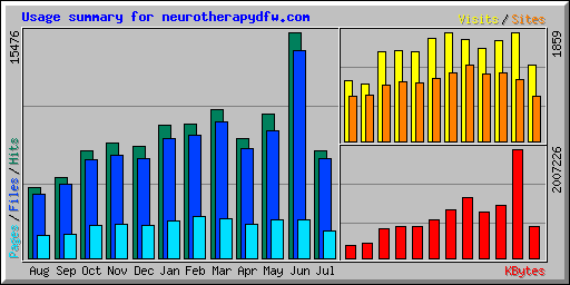 Usage summary for neurotherapydfw.com